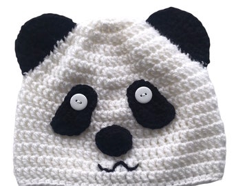 Crochet Panda Hat - Etsy UK