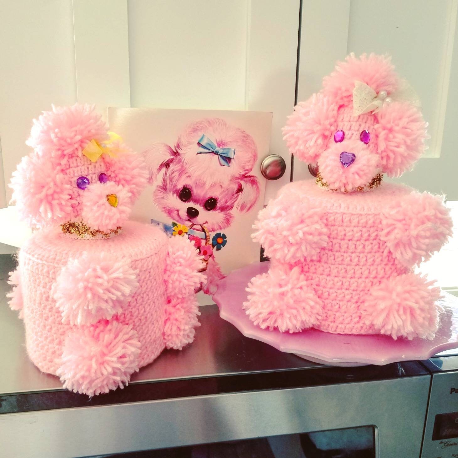 Vintage Style Crochet Poodle Toilet Paper Cover Etsy