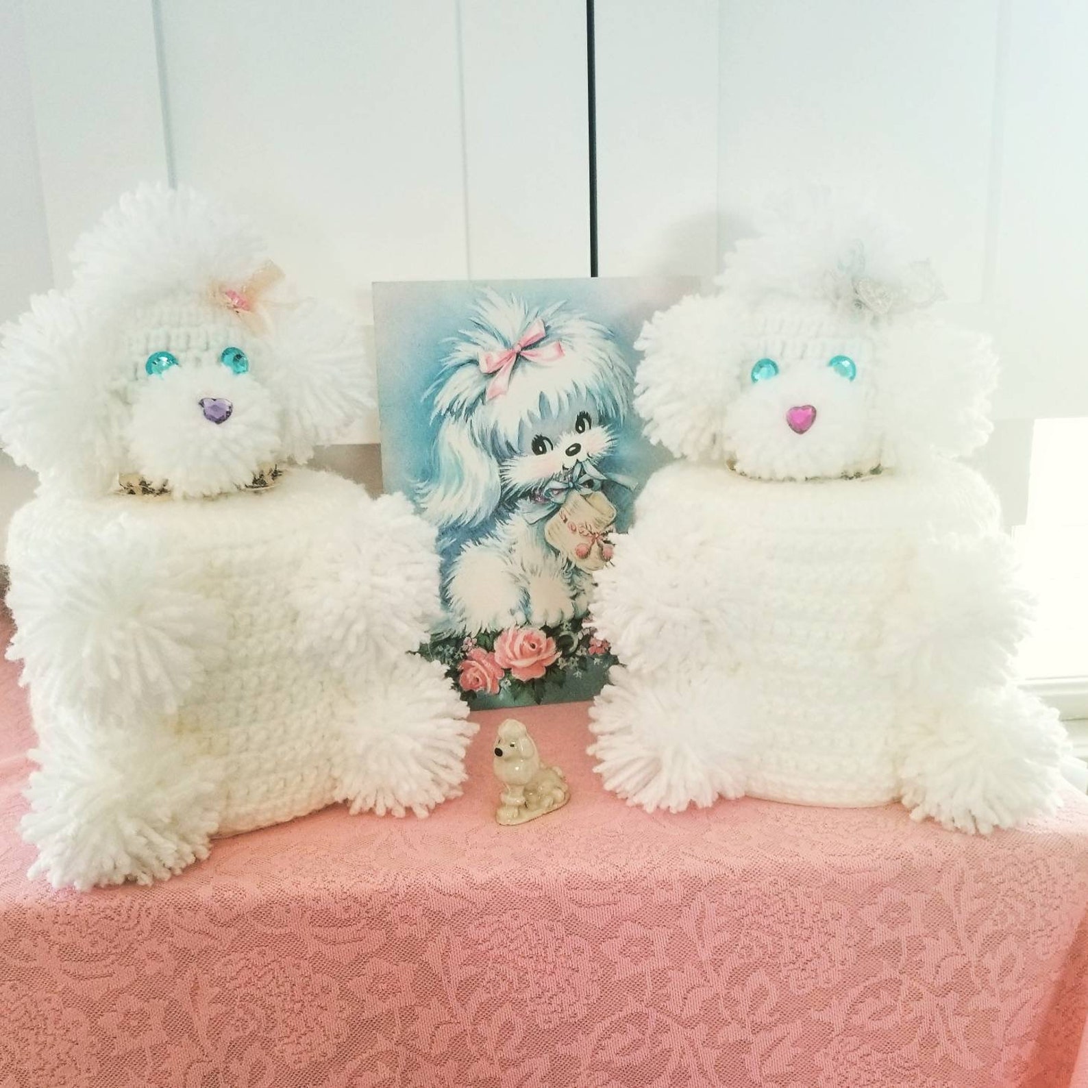 Vintage Style Crochet Poodle Toilet Paper Cover Etsy