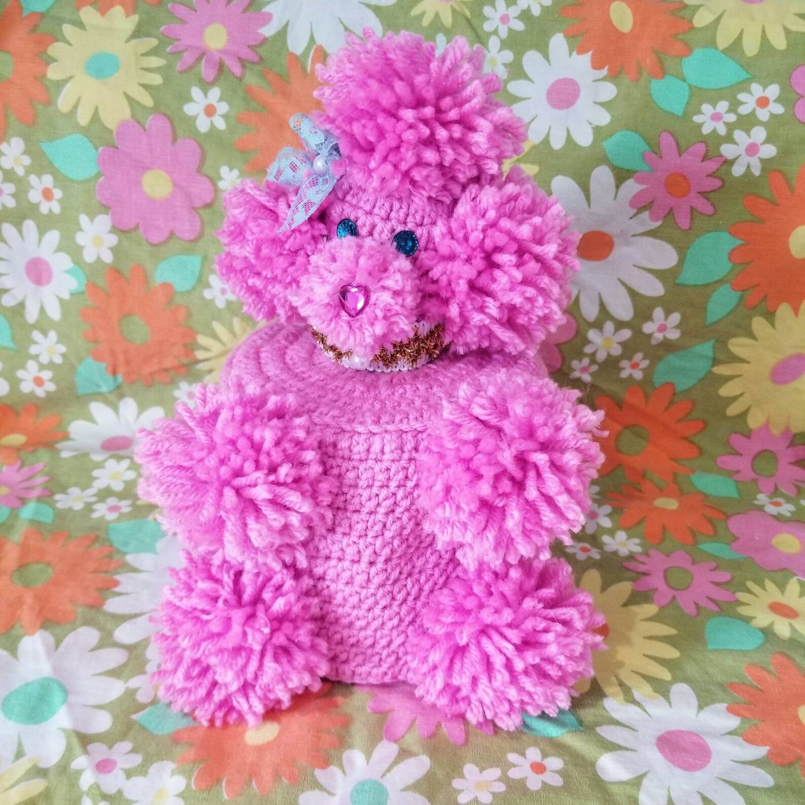 Vintage Style Crochet Poodle Toilet Paper Cover Etsy