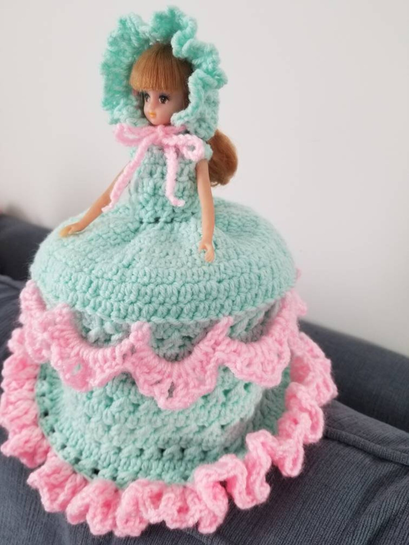 Crochet Dress Toilet Paper Cover Cozy and Doll Etsy