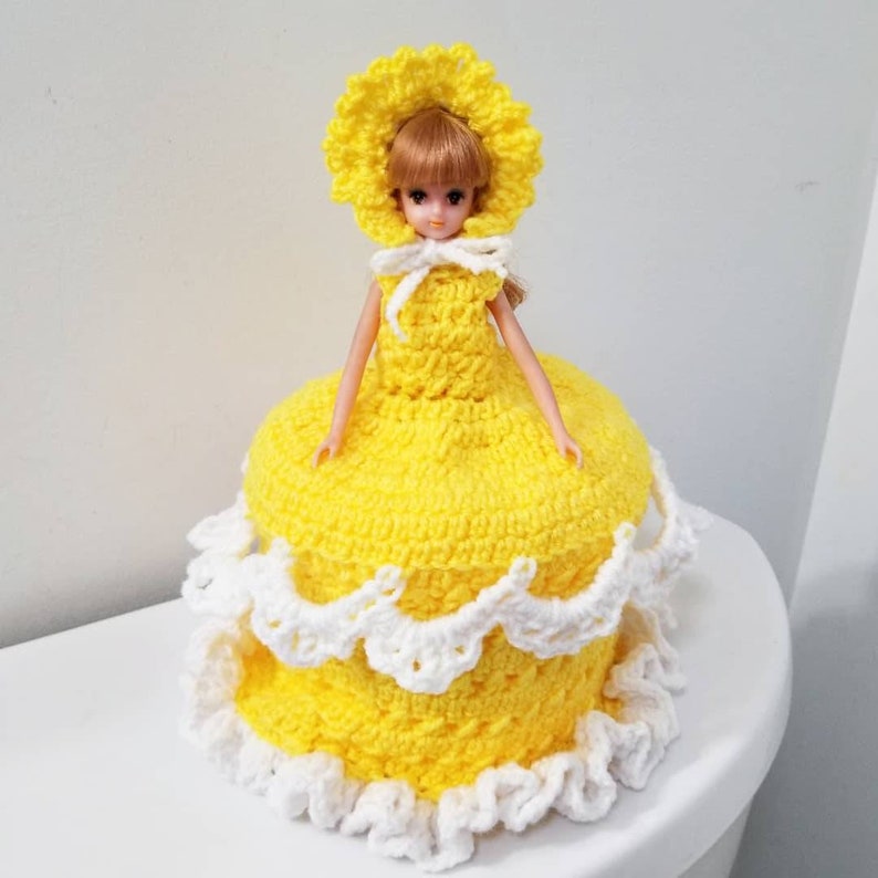 Crochet Dress Toilet Paper Cover Cozy and Doll Etsy