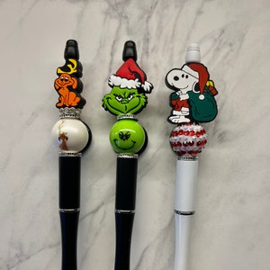 Christmas Grinch bead pens!