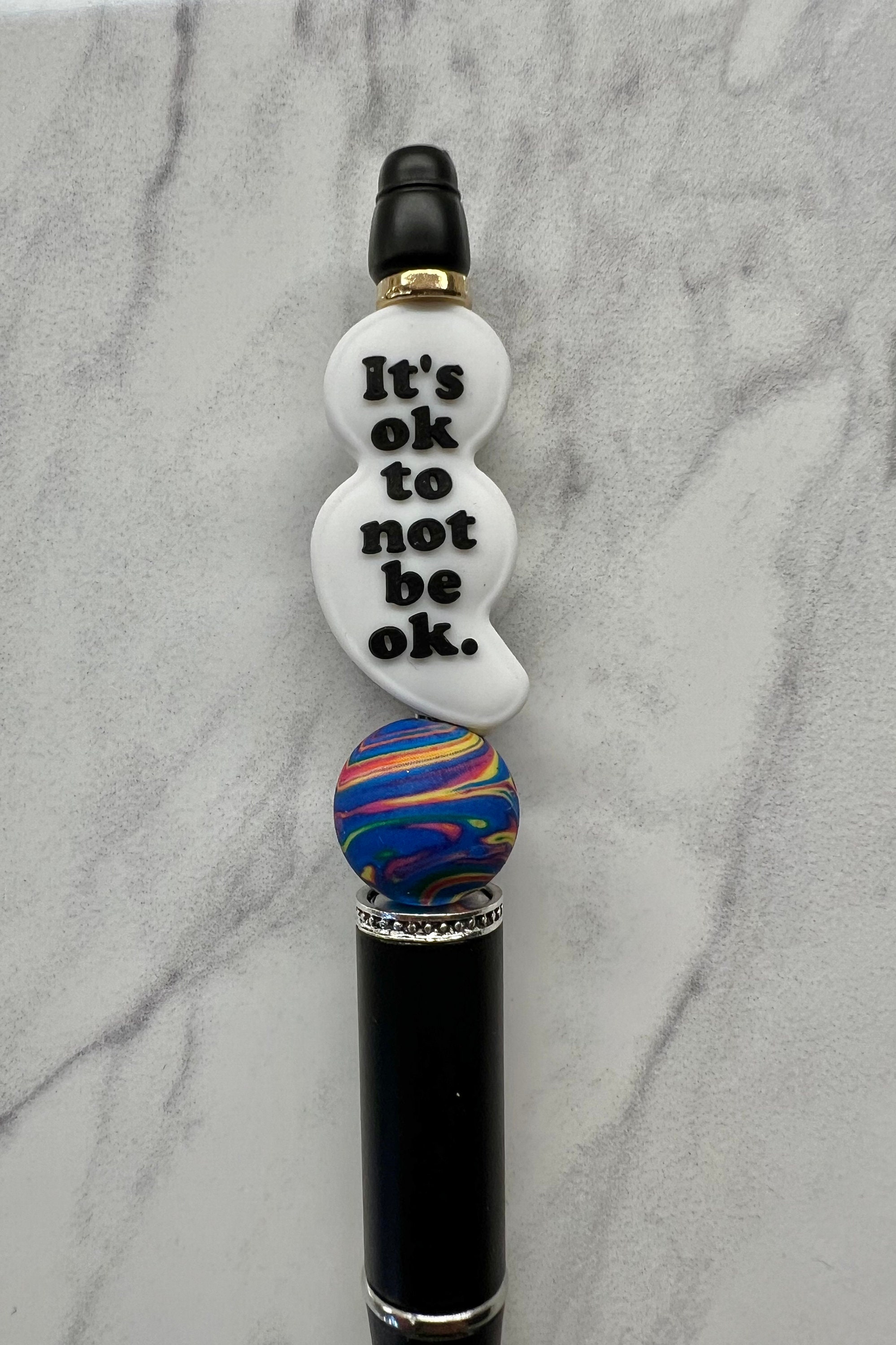 Funny Sayings Silicone Focal Bead Pens, Silicone Focal Beads