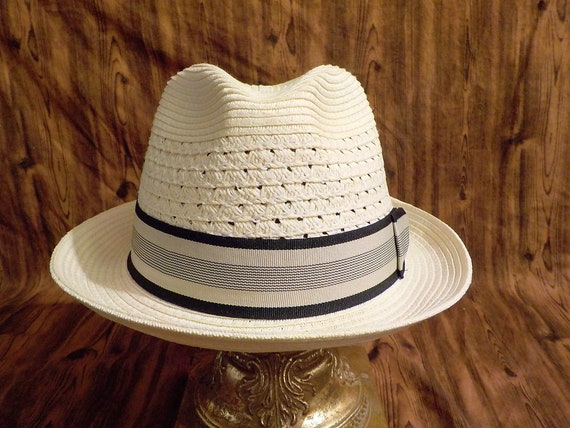 Biltmore Toyo Straw Fedora Large, 7 3/8 - image 3