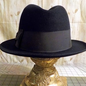 Vintage ALEXANDER Fur Felt Hat Black Size 7 1/4 - Etsy