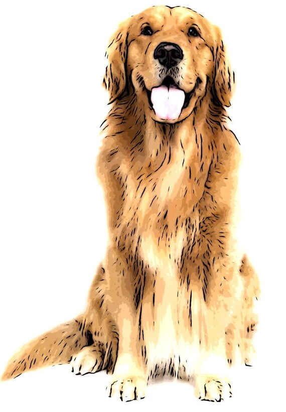 Golden Retriever Sticker Etsy
