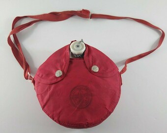 Boy Scout vintage toter litter bag BSA beaver image cabin decor used scouting memorabilia