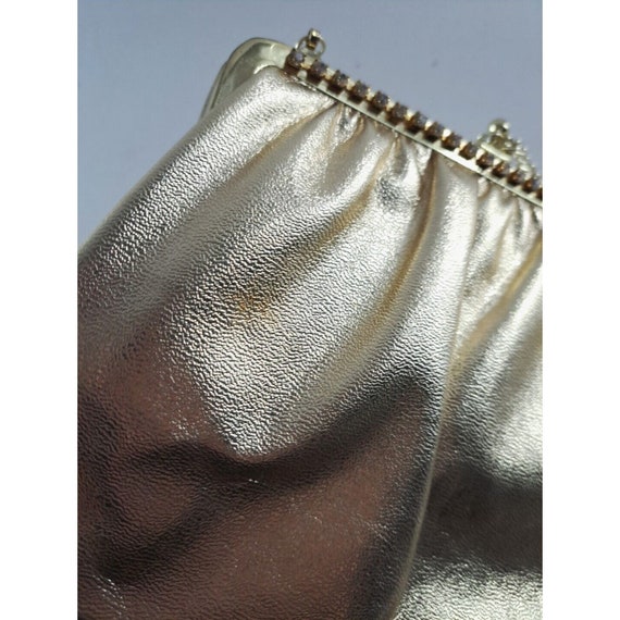 Vintage Handbag Clutch Wristlet Rhinestone Kiss C… - image 4