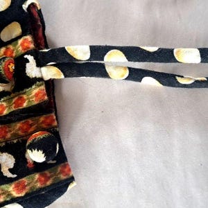 Vera Bradley Chanticleer Liner Cloth Strip Chicken Egg 1998 Basket Bag image 3