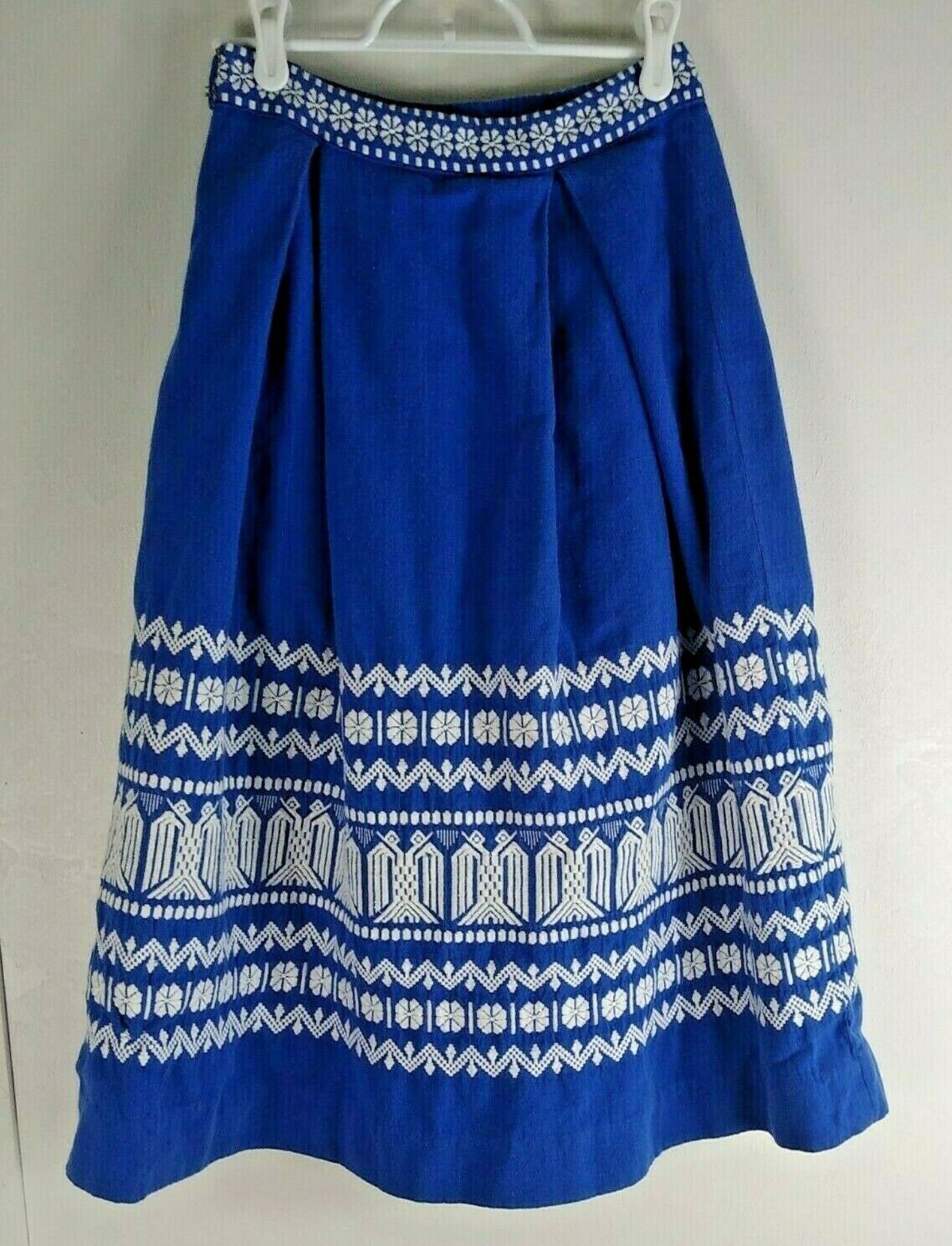 Women's Vintage Skirt Blue Embroidered Ethnic Traditional - Etsy New ...