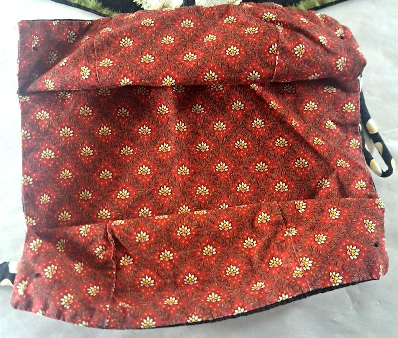 Vera Bradley Chanticleer Liner Cloth Strip Chicken Egg 1998 Basket Bag image 4