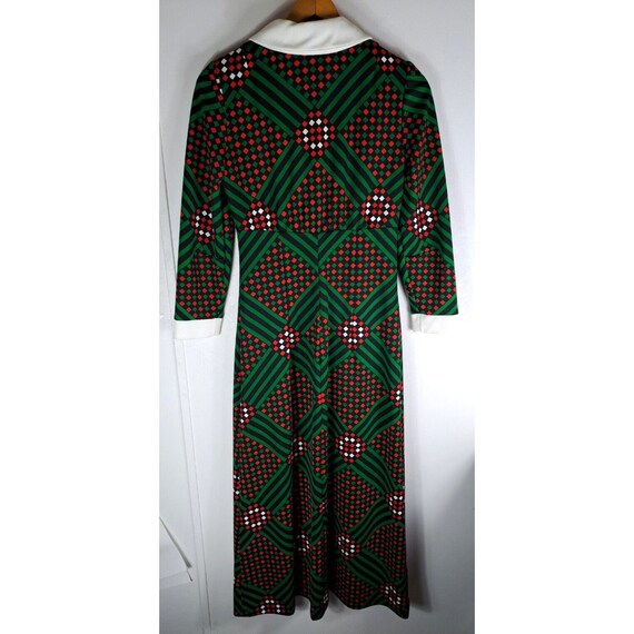 Womens Vintage Dress Maxi Polyester Christmas 196… - image 5