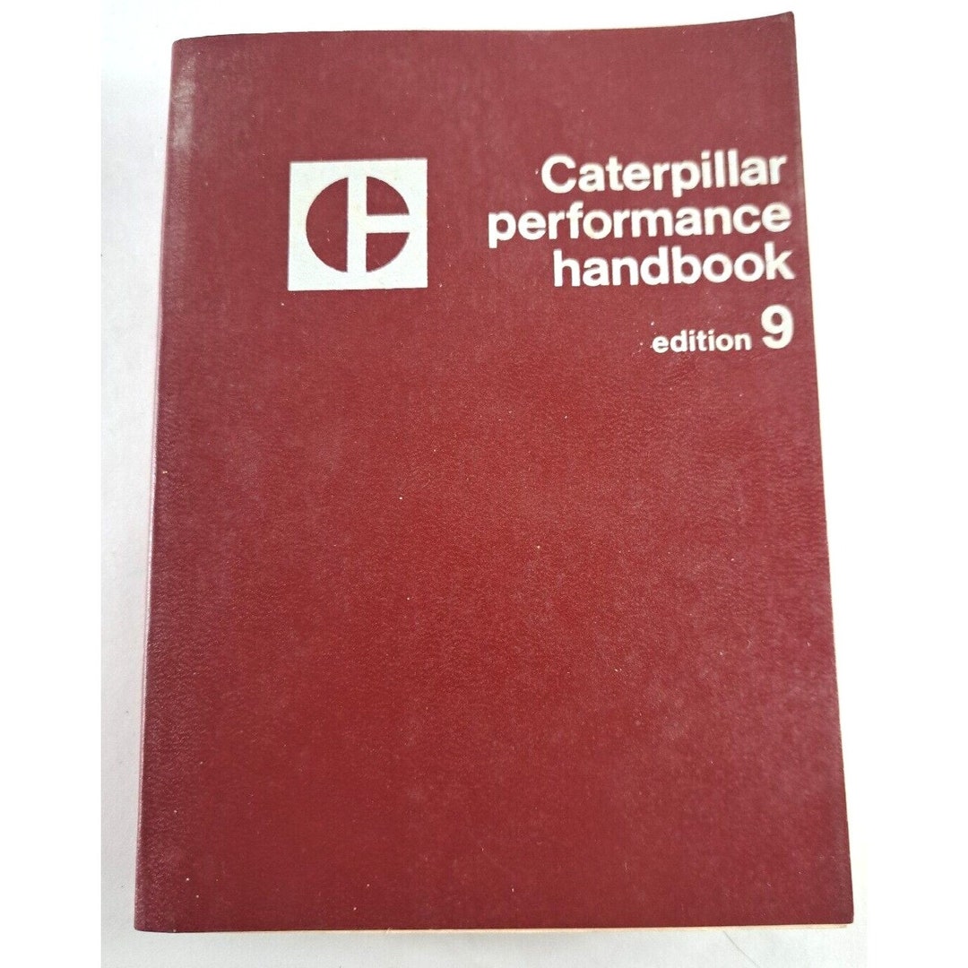 CAT Caterpillar Performance Handbook Edition 9 1978 Red Cover Very Good ...