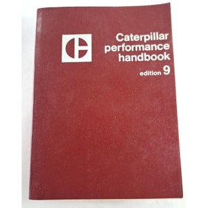 CAT Caterpillar Performance Handbook Edition 9 1978 Red Cover Very Good