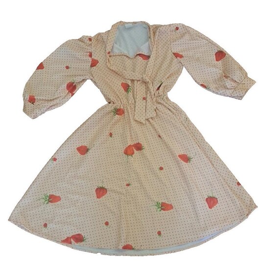 retro strawberry dress Strawberry Collared Dress