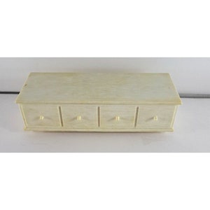 vintage Susy Goose Barbie Tammy Sized Storage Bench Furniture Blanc 1960