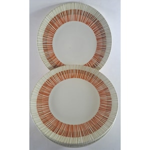 Royal China Radiance Dinner Plates Cavalier Ironstone Set Of 4 Orange 10&quot;