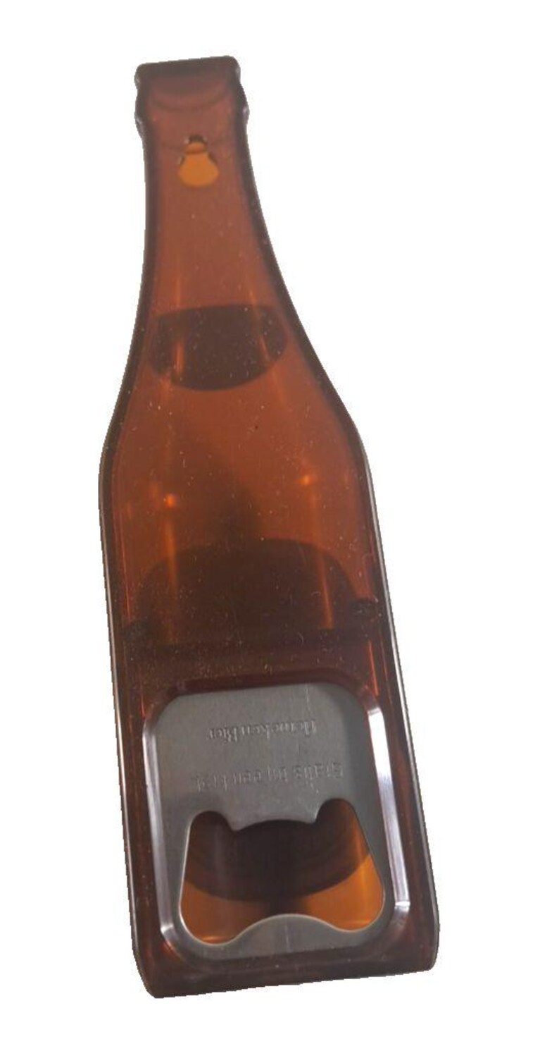 Vintage Heineken Pilsener Bier Botella Abridor Botella Marrón Recuerdo Amsterdam imagen 2