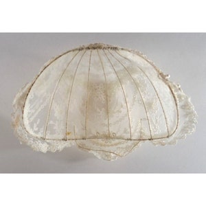 Vintage Bonnet de mariage pour femme, bonnet en maille blanche, fausses perles image 6