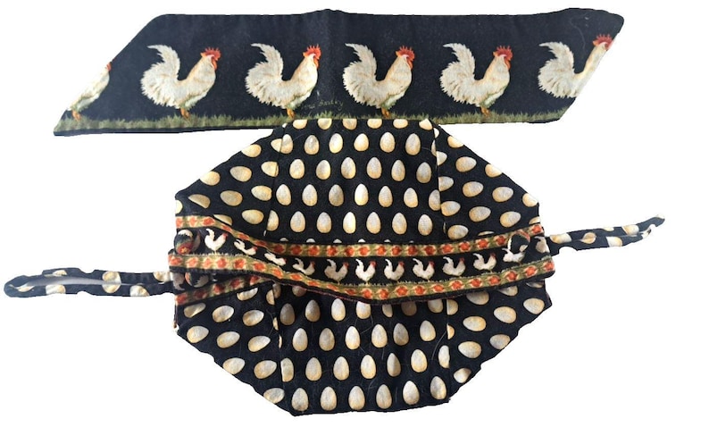 Vera Bradley Chanticleer Liner Cloth Strip Chicken Egg 1998 Basket Bag image 1