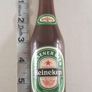 Vintage Heineken Pilsener Bier Botella Abridor Botella Marrón Recuerdo Amsterdam imagen 4