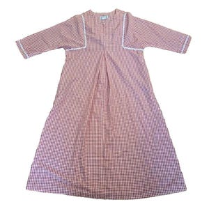 Vintage Anthony Richards Robe Housecoat Womens 1/2 Zip Red Gingham Pockets M
