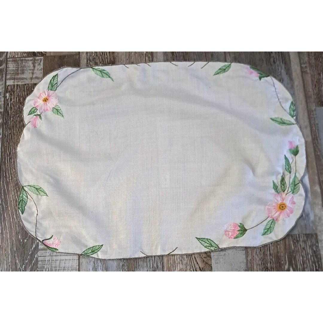 Vintage Franciscan Desert Rose Placemats Set of 8 Embroidered Etsy