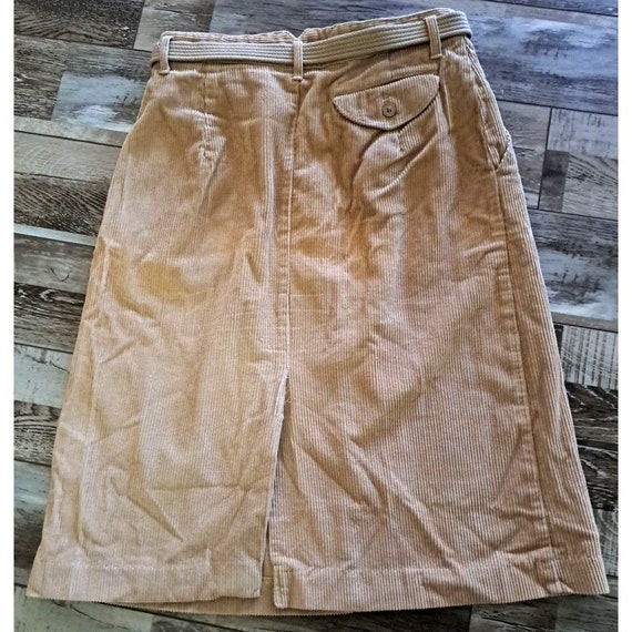Vintage Hunters Glen Womens Corduroy Skirt W Belt… - image 6