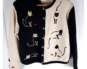 Cat Cardigan - Etsy