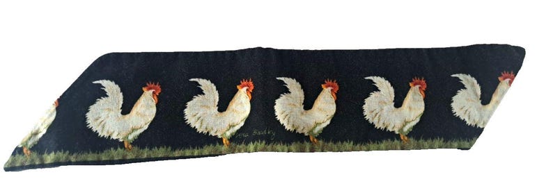 Vera Bradley Chanticleer Liner Cloth Strip Chicken Egg 1998 Basket Bag image 5