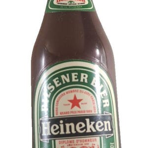 Vintage Heineken Pilsener Bier Botella Abridor Botella Marrón Recuerdo Amsterdam imagen 1