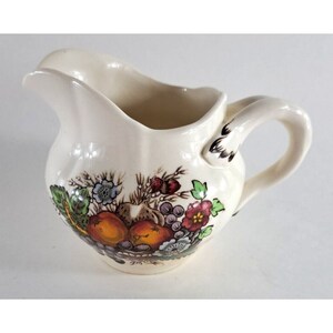 Vintage Spode Copeland Reynolds Creamer Fruits Flowers S2188 Crazing Heat Damage