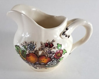 Vintage Spode Copeland Reynolds Creamer Fruits Flowers S2188 Crazing Heat Damage