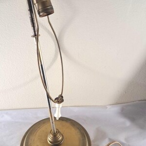 Vintage Brass Table Lamp Parts Embossed Base Mid Century Restoration DIY