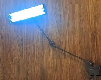 Vintage Dazor Floating Arm Desk Drafting Lamp Articulating Arm Mid Century