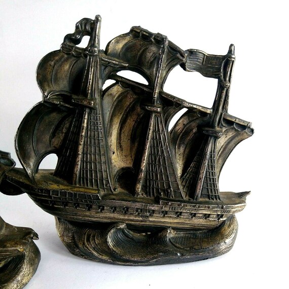 Cast Iron Old Ironsides Bookends Bookends / USS Constitution ,Old