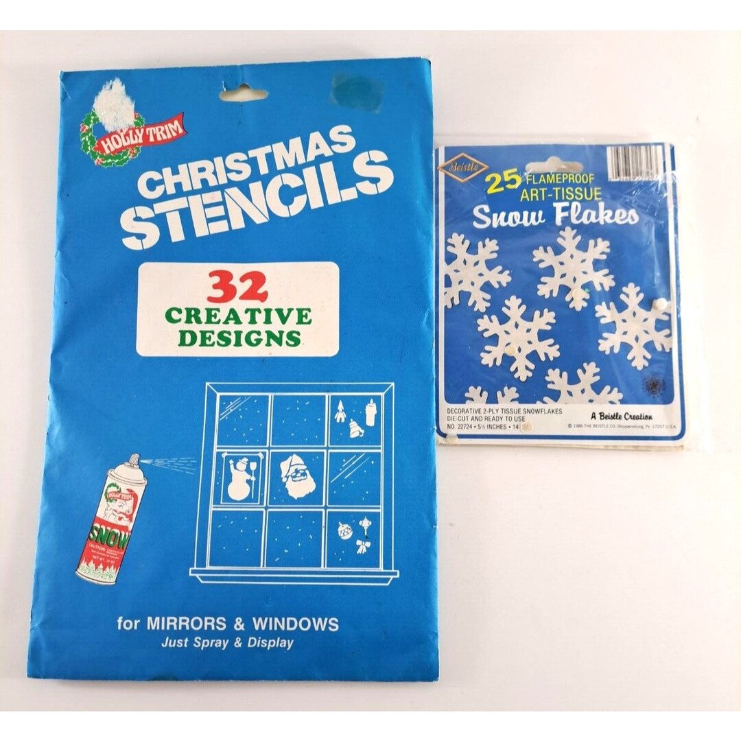 Vintage Christmas Stencils 25 Snowflakes 32 Designs Window Etsy vintage-christmas-stencils-25-snowflakes-32-designs-window-etsy