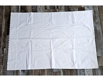Vintage JC Penney örngott med spetskant i vitt, retrostil, 1940-tals bondgård