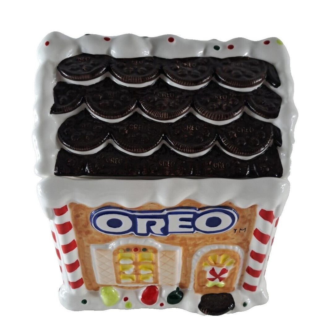 Vintage Oreo Cookie Jar Gingerbread House Christmas 2001 Collectible 8.5 Etsy