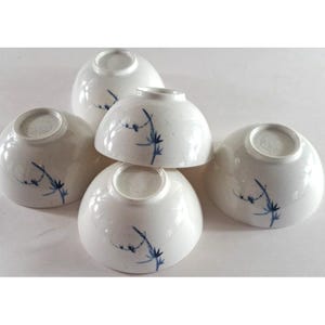 Melamine Small Berry Dipping Bowls Set of 5 Speckled Blue