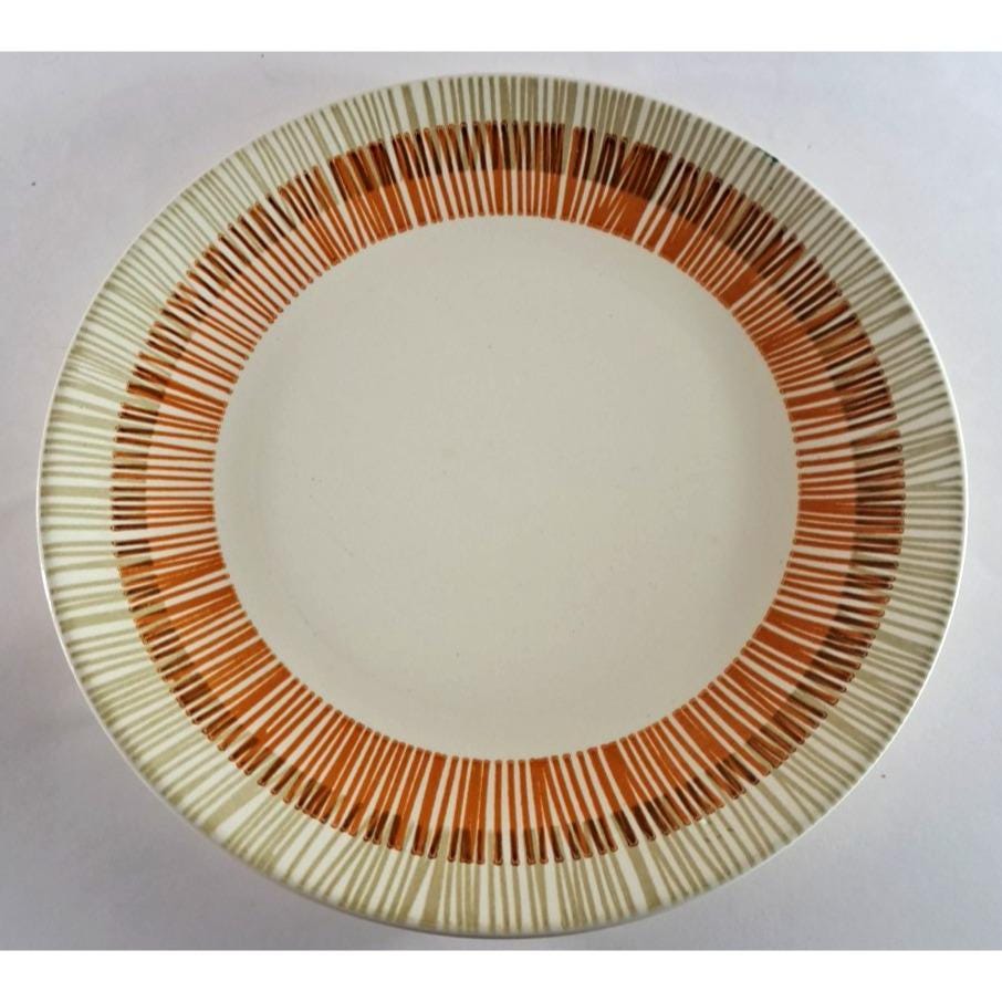 Roayl China Radiance Cavalier Chop Plate Platter Orange Brown Ironstone 11.5"