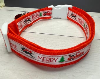 Collar Merry Christmas Truck Designer Dog Collar