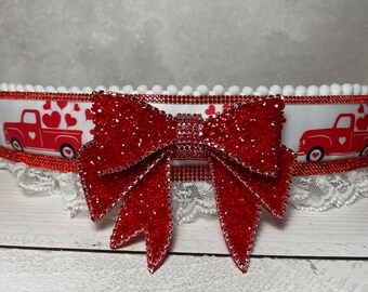 Collar Valentine Love Truck Designer Dog Collar