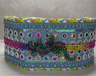 Collar Leaping Lizard Designer Dog Collar