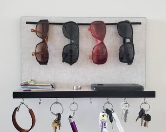 Sunglass Rack Organizer: Key Holder Shelf, Nevamar Laminate