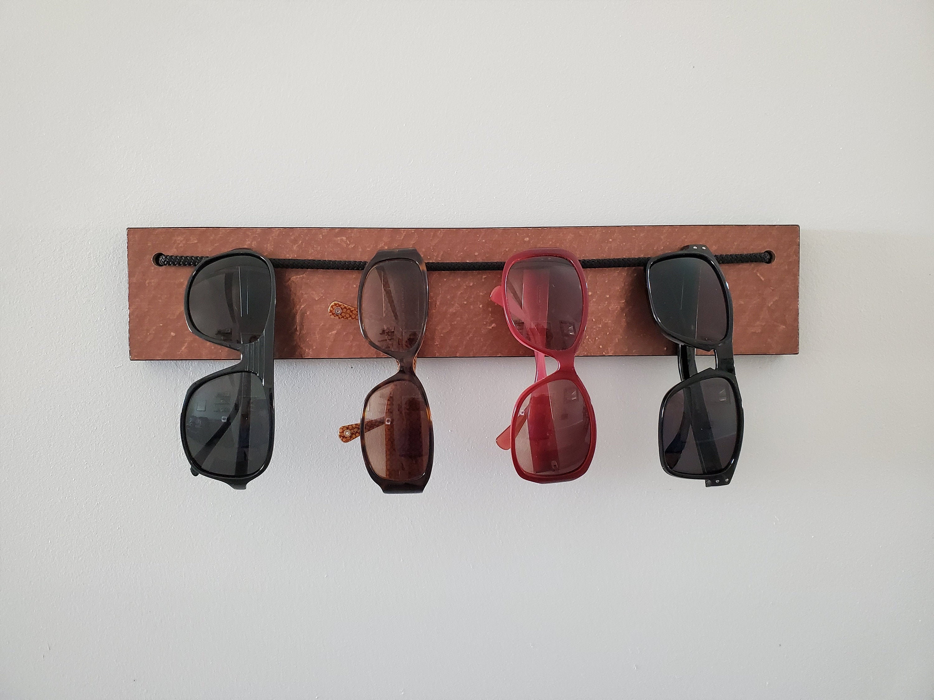 Copper Sunglass Rack: Holds 7 Glasses, Upcycled Materials