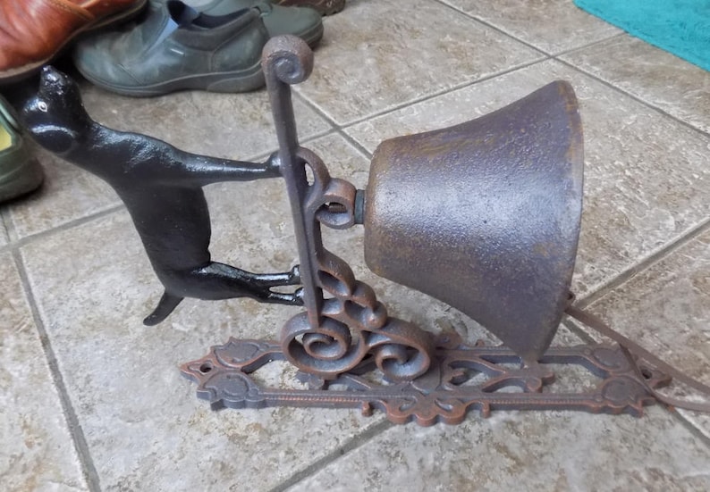 Hand Painted Cast Iron Superb Decorative Heavy Black Etsy