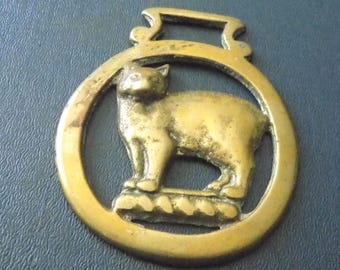 Manx Cat HORSE BRASS Isle of Man vintage Design Hand Made in England