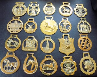 Antique Horse Brass Medallions Imported from England Antique Horse Brass Medallions Imported from England